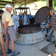 The ecologic farmer Guy shows us the destillery of lavender