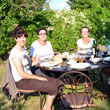 Dinner in the garden of our manor